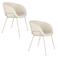 Zuiver Feston Eetkamerstoelen Armleuning Beige - Set van 2
