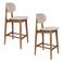 Dutchbone Marais Barkrukken 68,5 cm Walnoot kleur / Beige - Set van 2