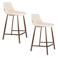Dutchbone Franky Barkrukken rugleuning 65 cm Beige - Set van 2