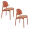 Zuiver Sunrise Eetkamerstoelen Hout Rood - Set van 2