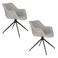 Zuiver Doulton Eetkamerstoelen Armleuning Grijs - Set van 2