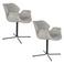 Zuiver Nikki Eetkamerstoelen Armleuning Grijs - Set van 2