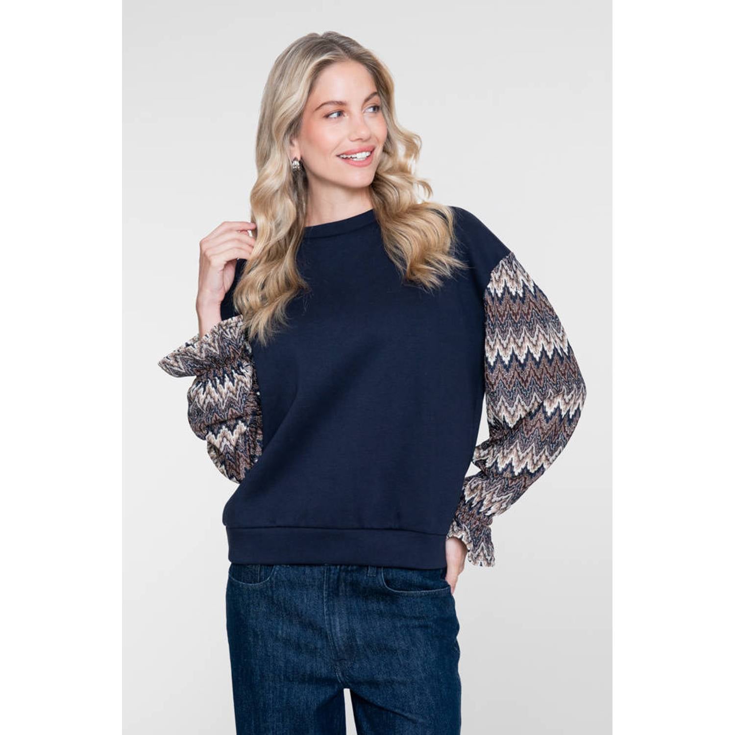 Geisha top donkerblauw