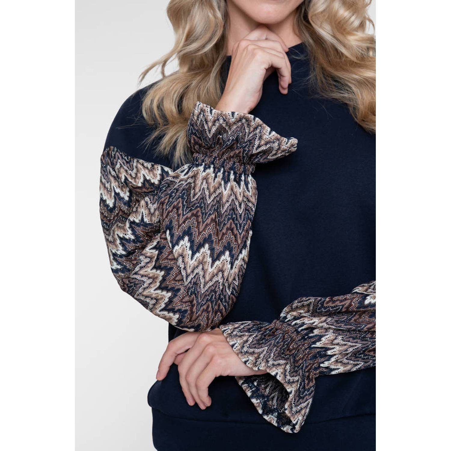 Geisha top donkerblauw