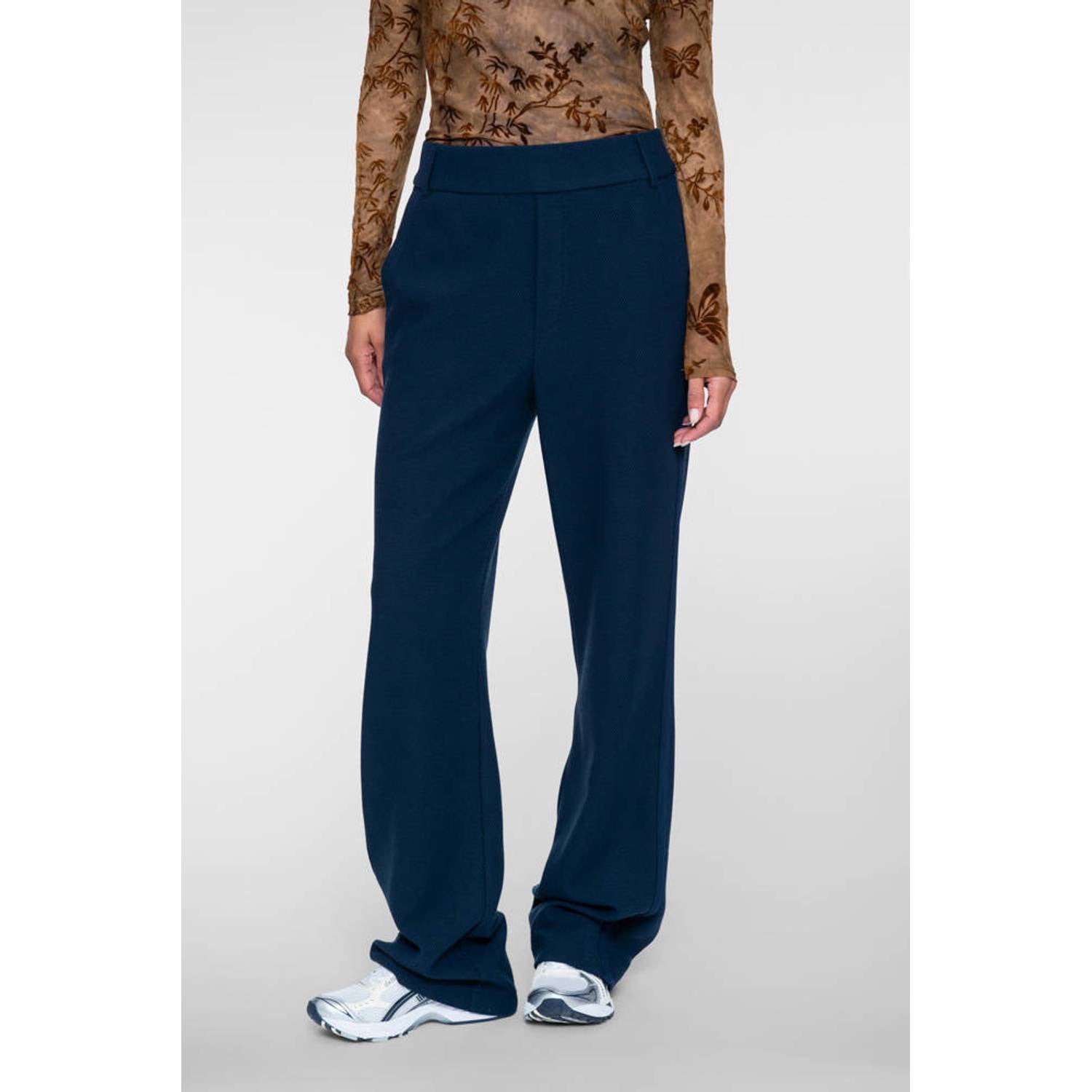 Geisha straight leg pantalon donkerblauw