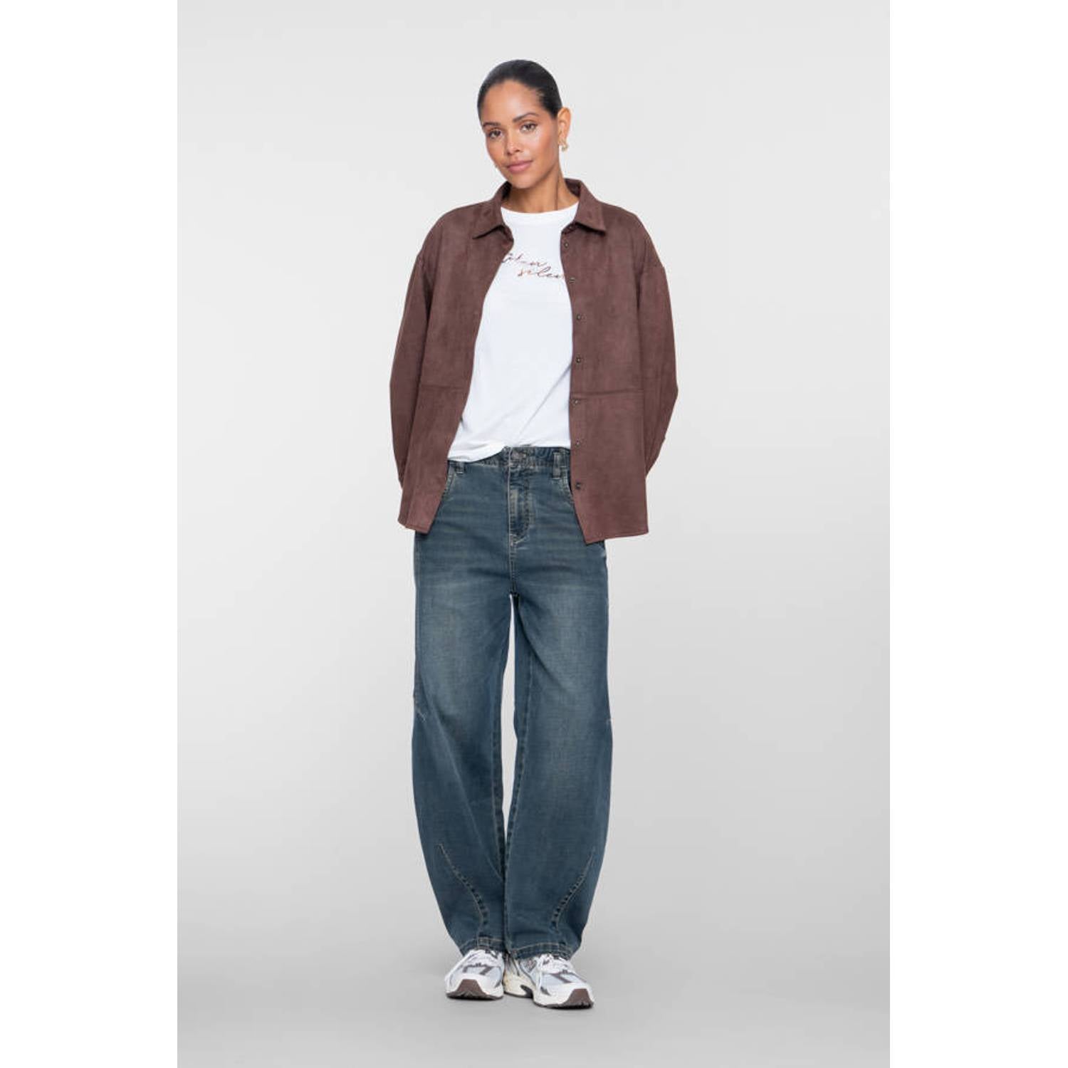 Geisha barrel jeans medium blue denim