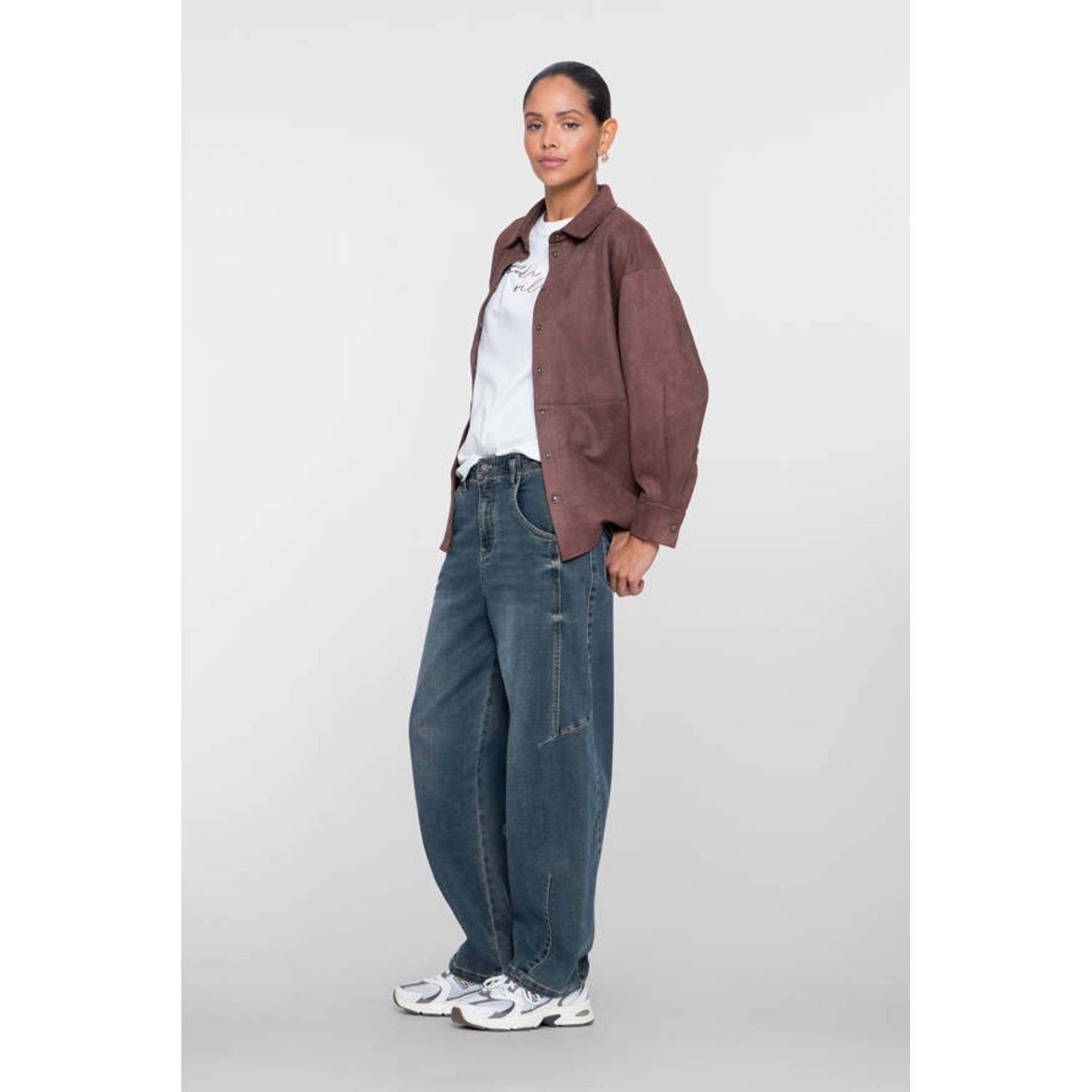 Geisha barrel jeans medium blue denim