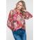 Geisha gebloemde blouse - roze
