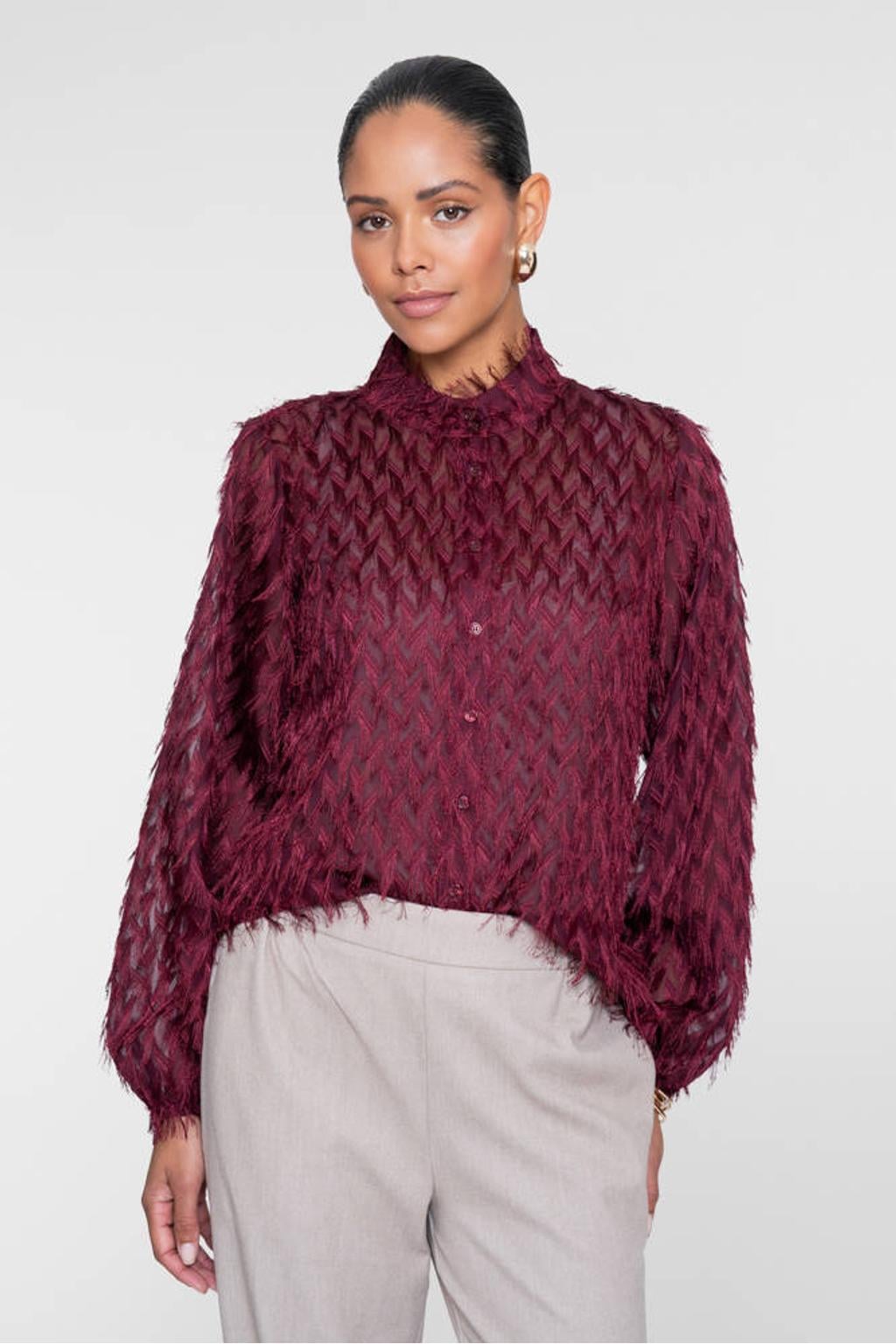 Geisha blouse - donkerrood