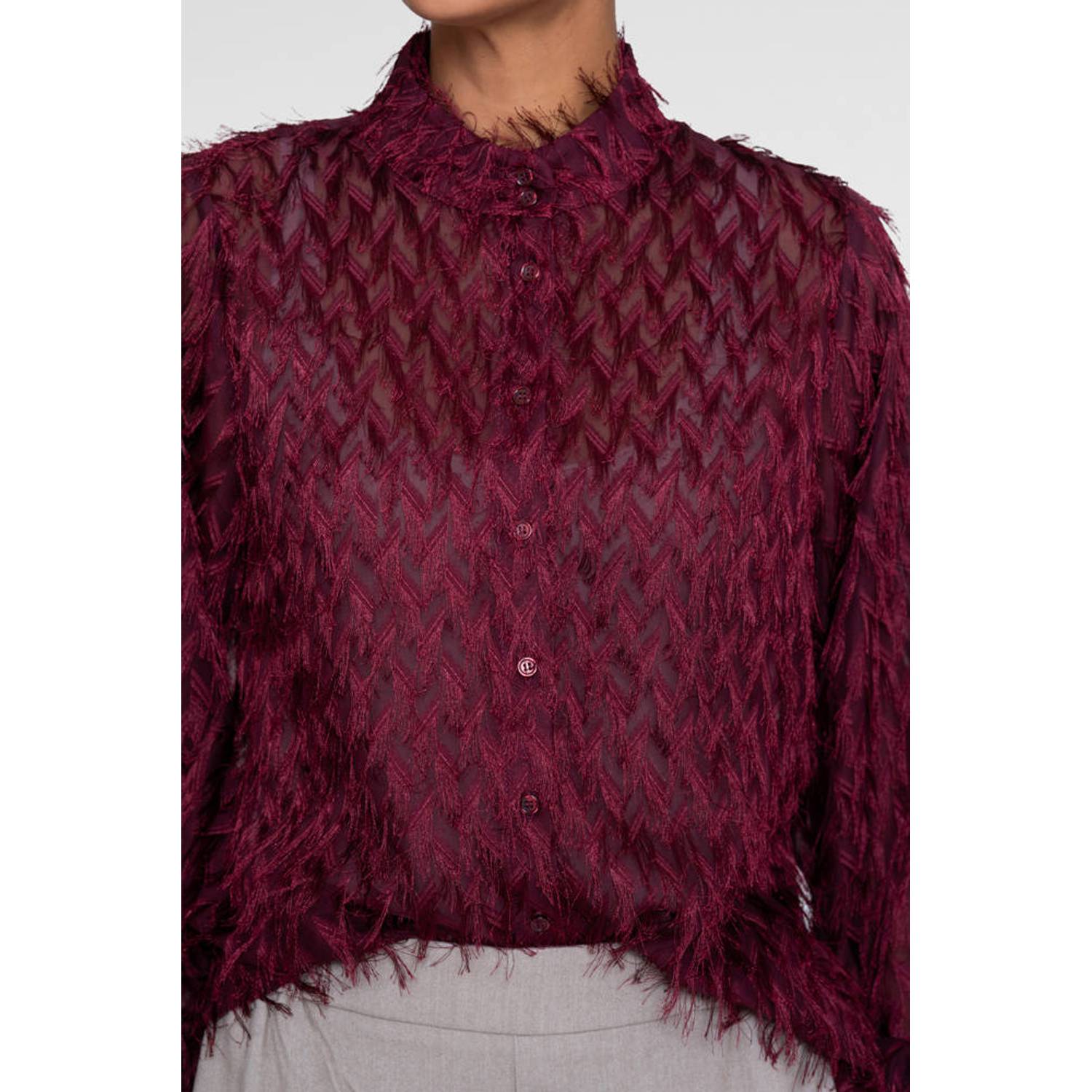 Geisha blouse donkerrood