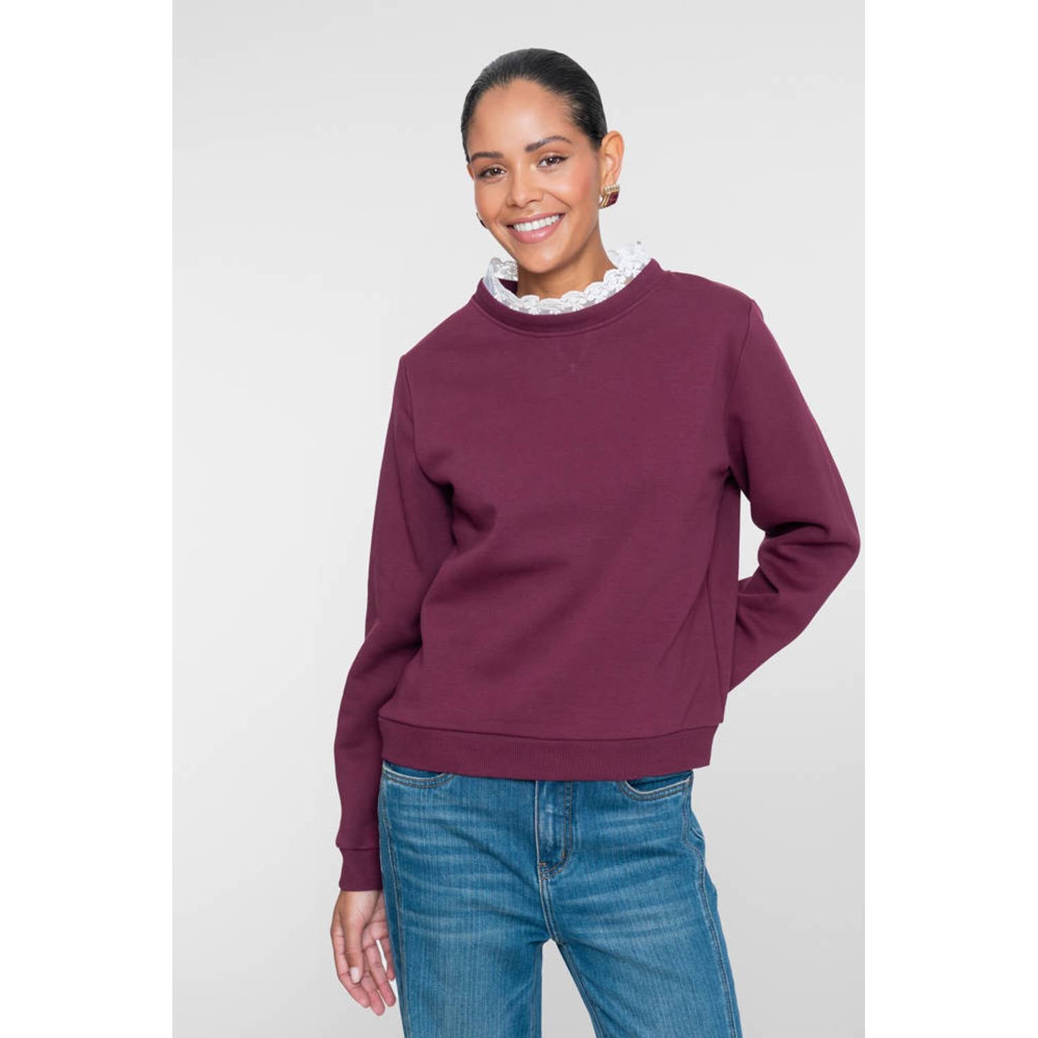 Geisha sweater donkerrood