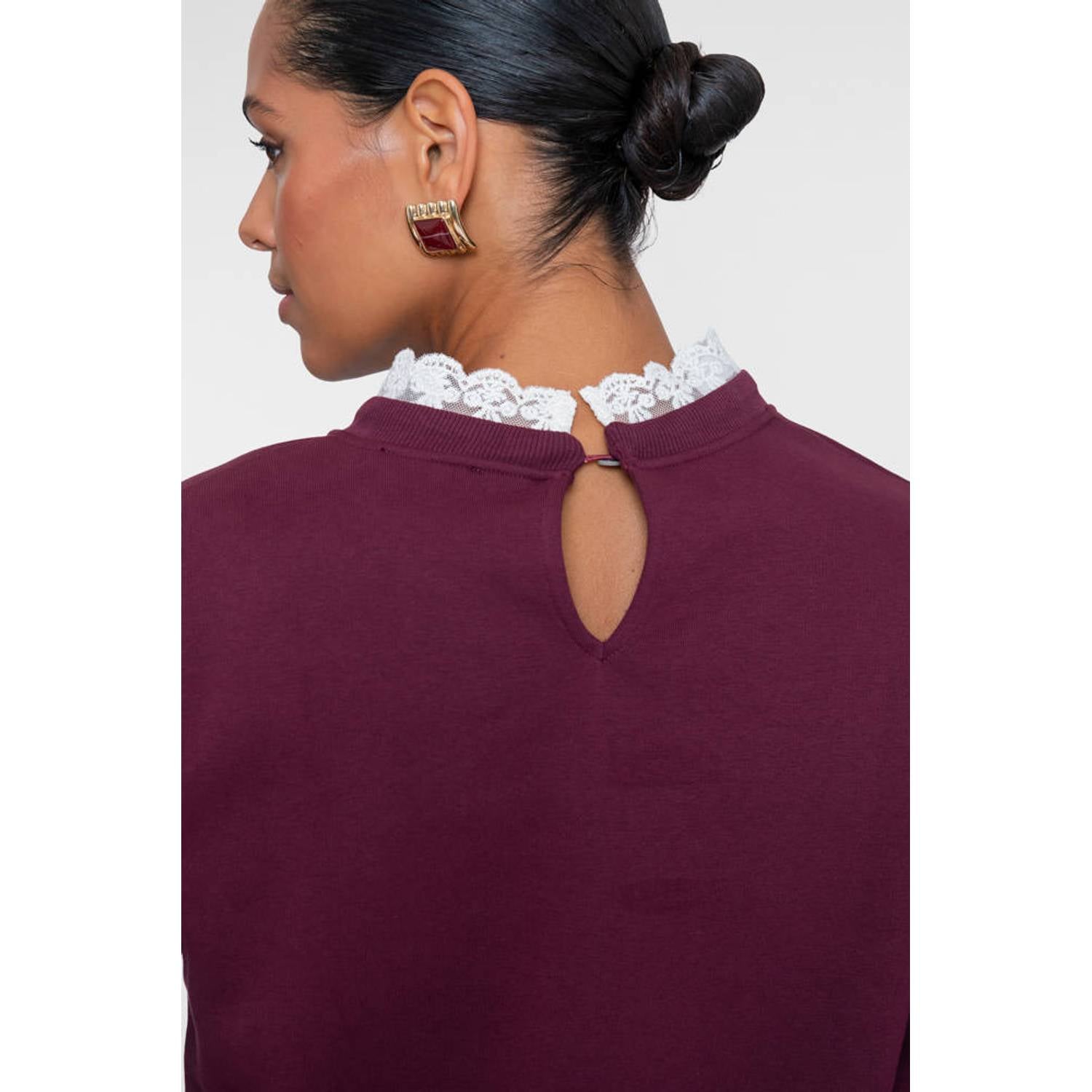 Geisha sweater donkerrood