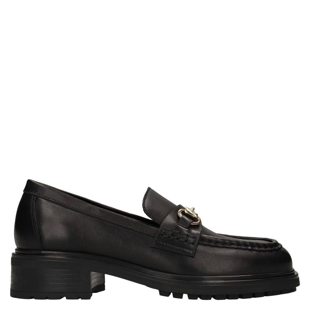 Manfield chunky leren loafers - zwart