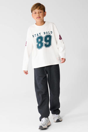 longsleeve met backprint - ecru