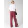 Shoeby wide leg gestreepte broek - donkerrood