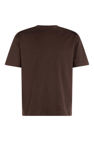 T-shirt met logo - donkerbruin