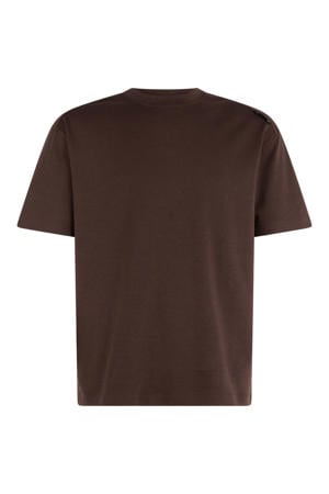 T-shirt met logo - donkerbruin