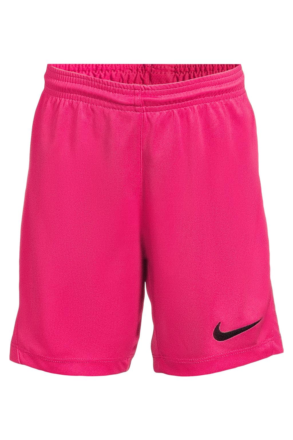 Roze jongens en meisjes Nike Park III junior sportshort van polyester met elastische tailleband met koord en effen
