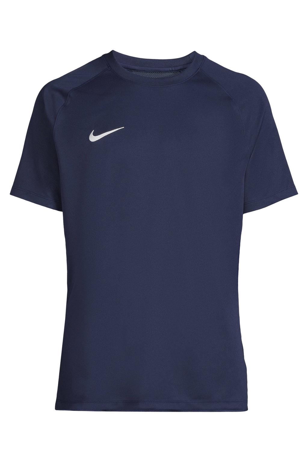 Donkerblauwe heren Nike Park VIII sportshirt van polyester met korte mouwen en ronde hals