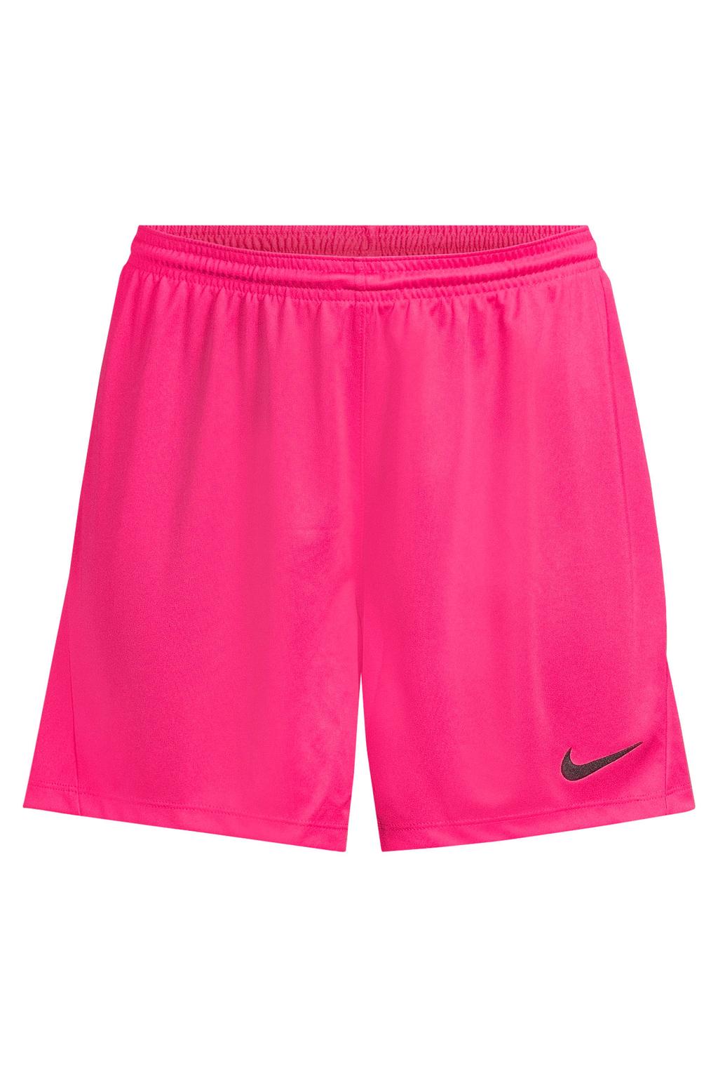 Roze dames Nike Park III voetbalshort van polyester met effen en elastische tailleband met koord
