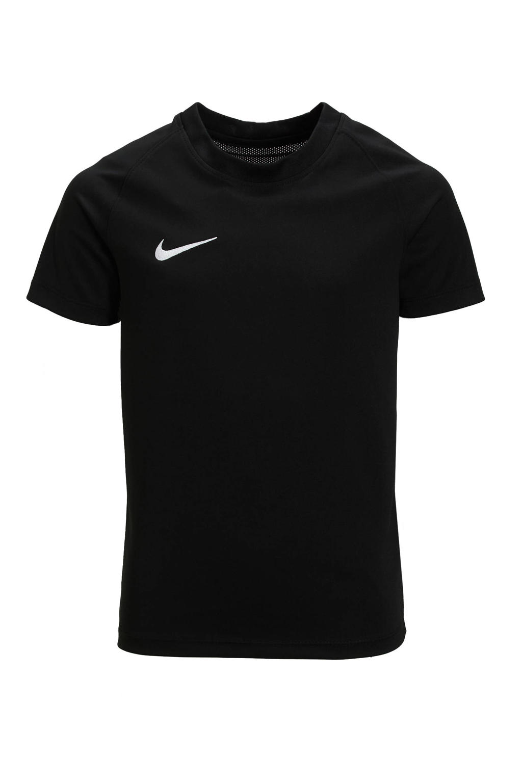 Zwarte jongens en meisjes Nike Park III sportshirt van polyester met korte mouwen en ronde hals