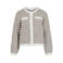VILA gebreid geruit jacquard vest met wol - meerkleurig