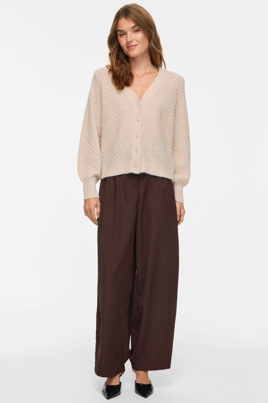 VILA gebreid vest - beige