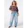 MS Mode top Plus Size met stippen - bruin