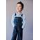 Mango Kids denim tuinbroek - donkerblauw