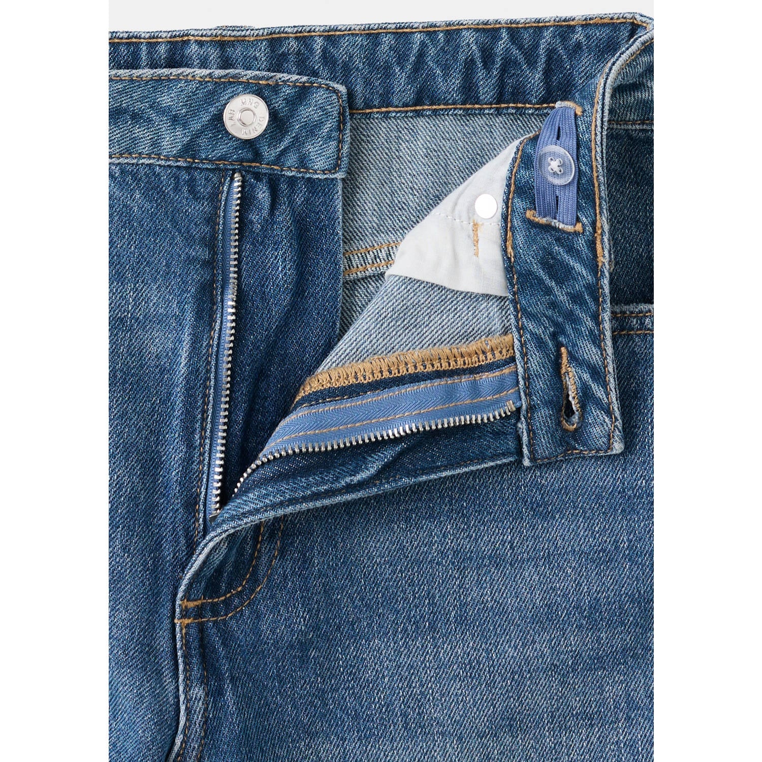 Mango Kids wide leg jeans mediumblauw