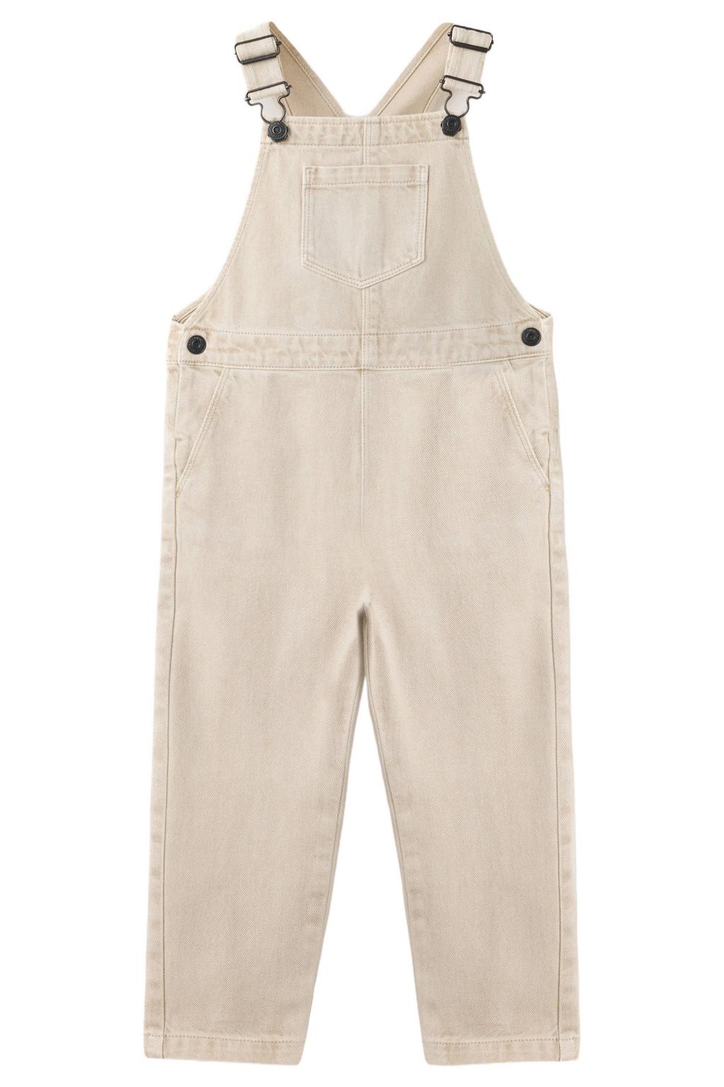 Mango Kids denim tuinbroek - beige