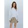 Mango straight leg casual geruite short - geel