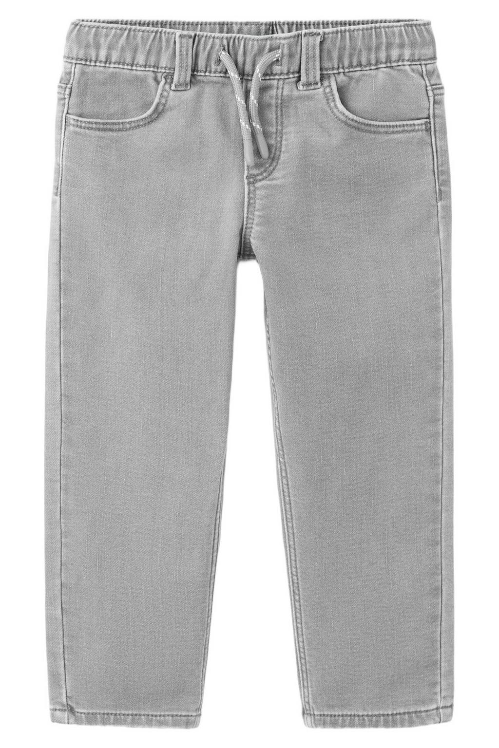 Grey denim jongens Mango Kids straight leg jeans van denim met effen