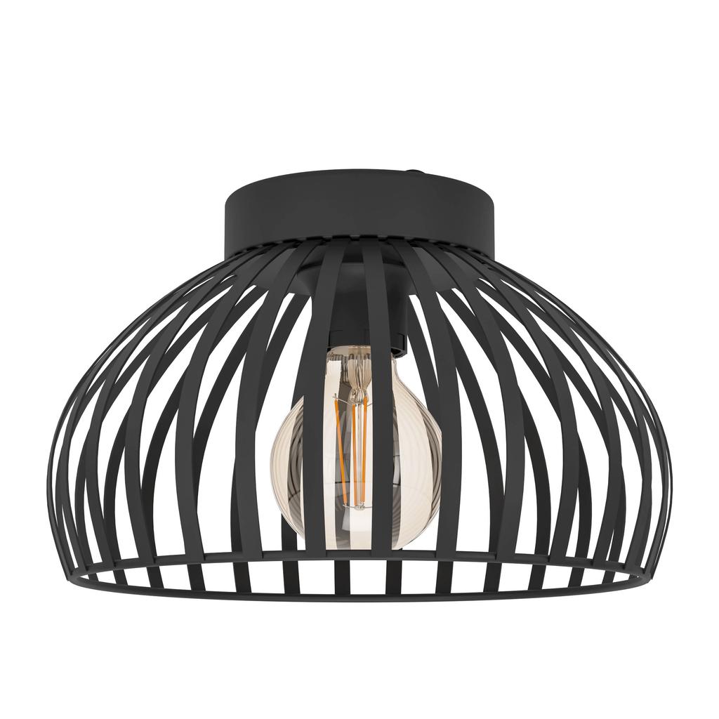 EGLO Mogano 3 Plafondlamp - E27 - Ø 28 cm - Zwart - Staal