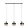 EGLO Oilella Hanglamp - E27 - 95 cm - Amber glas - Zwart