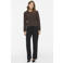 VILA gebreid vest met peplum - donkerbruin
