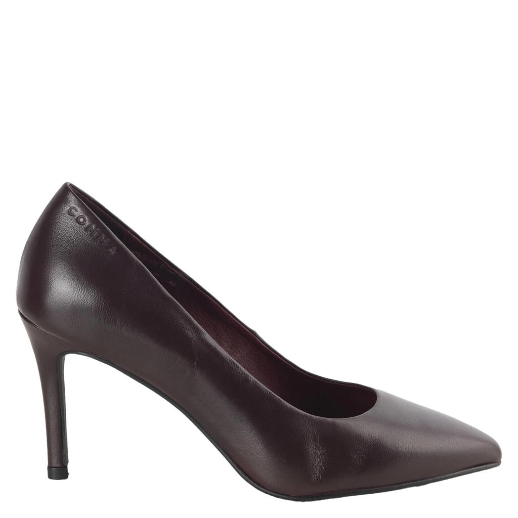Comma Shoes leren pumps met naaldhak - bordeaux
