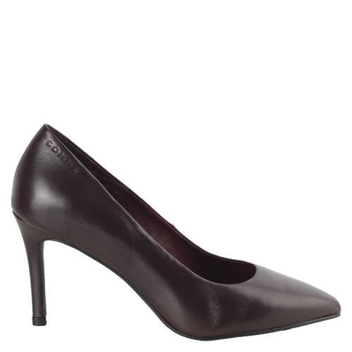 Comma Shoes leren pumps met naaldhak bordeaux