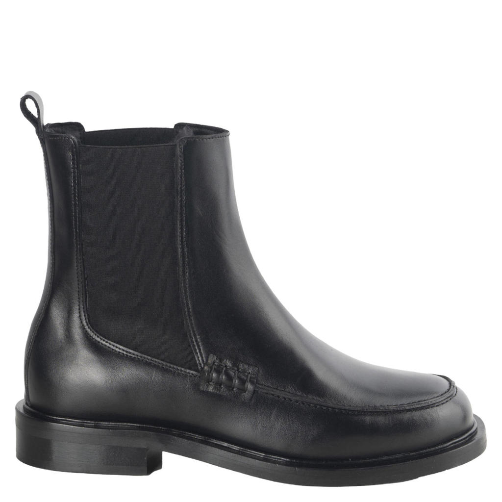 Comma Shoes leren chelsea boots - zwart
