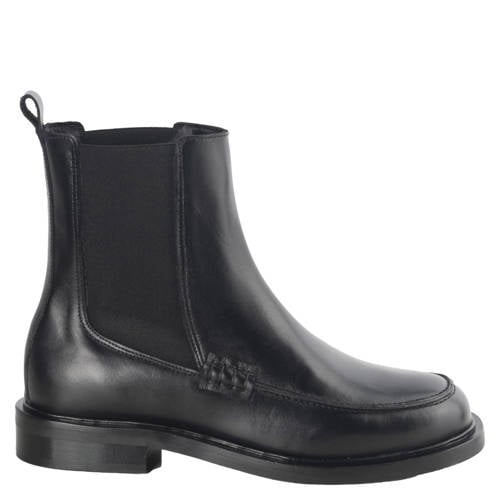 Comma Shoes leren chelsea boots zwart