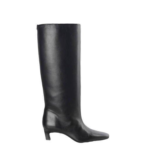 Comma Shoes leren laarzen zwart