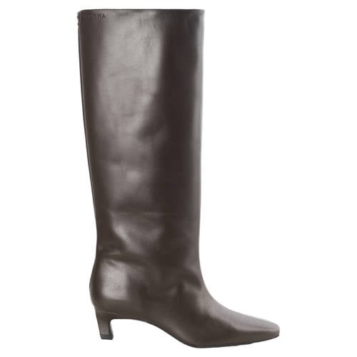 Comma Shoes leren laarzen bruin