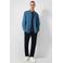 QS denim regular fit overhemd - donkerblauw