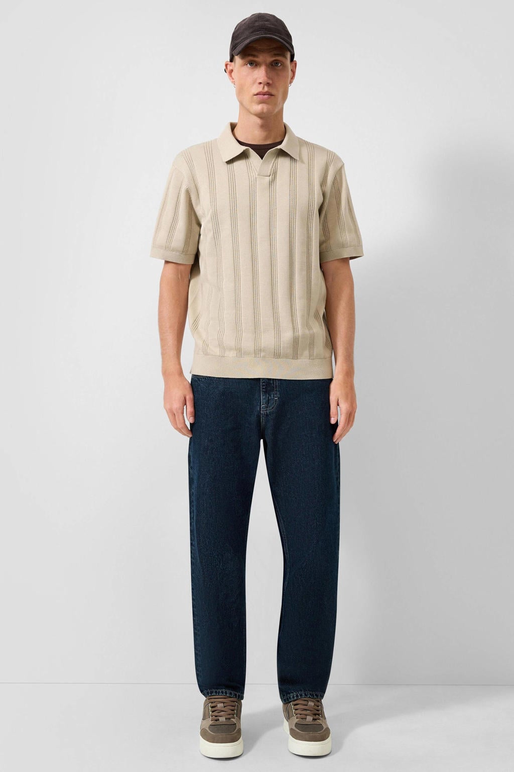 QS regular fit polo - beige