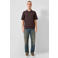 QS regular fit polo - donkerbruin