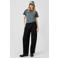 QS relaxed fit broek met plooien - zwart