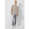 QS katoenen relaxed fit gebreide trui - beige