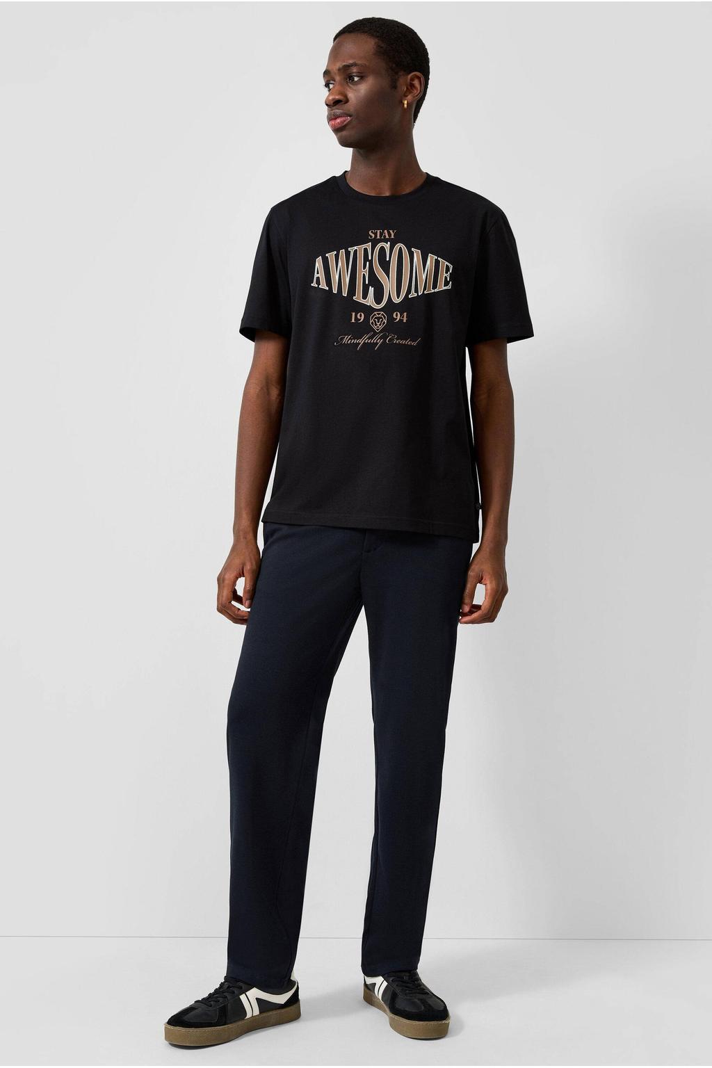 QS regular fit joggingbroek - marine