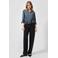 QS blouse met plooien - antraciet