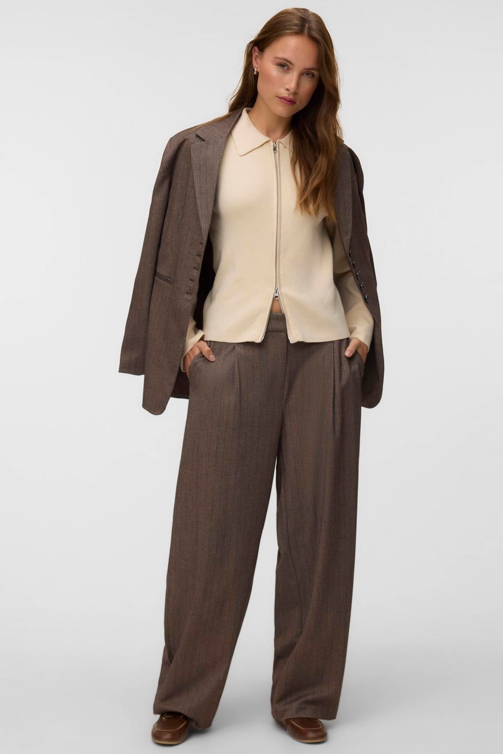 AWARE gebreid vest - ecru